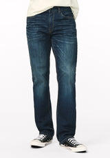 Jean droit décontracté pour homme Driven, indigo sablé - BM22640