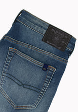 Six Men's Straight Freedom Flex Jeans, Dirty and Sanded - BM22946