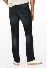 Six Men's Straight Freedom Flex Jeans, Dark and Sanded - BM22999