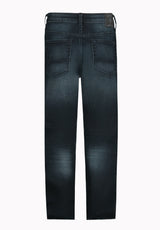 Six Men's Straight Freedom Flex Jeans, Dark and Sanded - BM22999