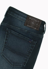 Six Men's Straight Freedom Flex Jeans, Dark and Sanded - BM22999