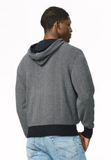 Wanto chandail rayé à capuchon pour homme, Baleine - BM24905