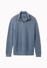 Wryan Men's Quarter-Zip Sweater, Vintage Indigo - BM24917