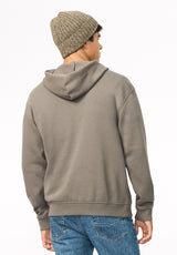 Farro Men's Brushed Fleece Graphic Hoodie, Dark Gull Gray - BM24950