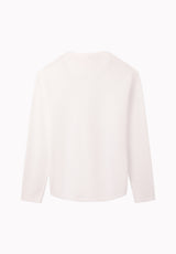 Kambo henley côtelé à manches longues pour homme, Blanc - BM24974