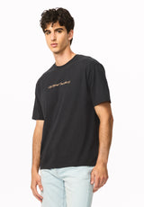 Trevano t-shirt à motif vintage au dos pour homme, Noir - BM24978