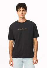 Trevano t-shirt à motif vintage au dos pour homme, Noir - BM24978