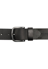Buffalo David Bitton Shrunken Full Grain Black Buffalo Leather with Blackened Finish - BB1005C04 Color BLACK