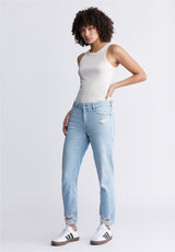 Buffalo David BittonRelaxed Boyfriend Madison Women's Jeans in Distressed Vintage - BL15924 Color INDIGO