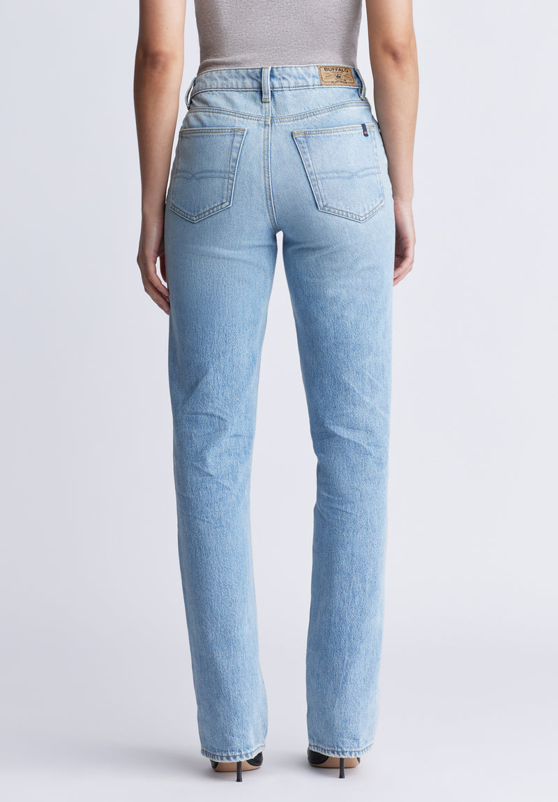Mid Rise Straight Mary Women's Jeans, veined and worked - BL15926