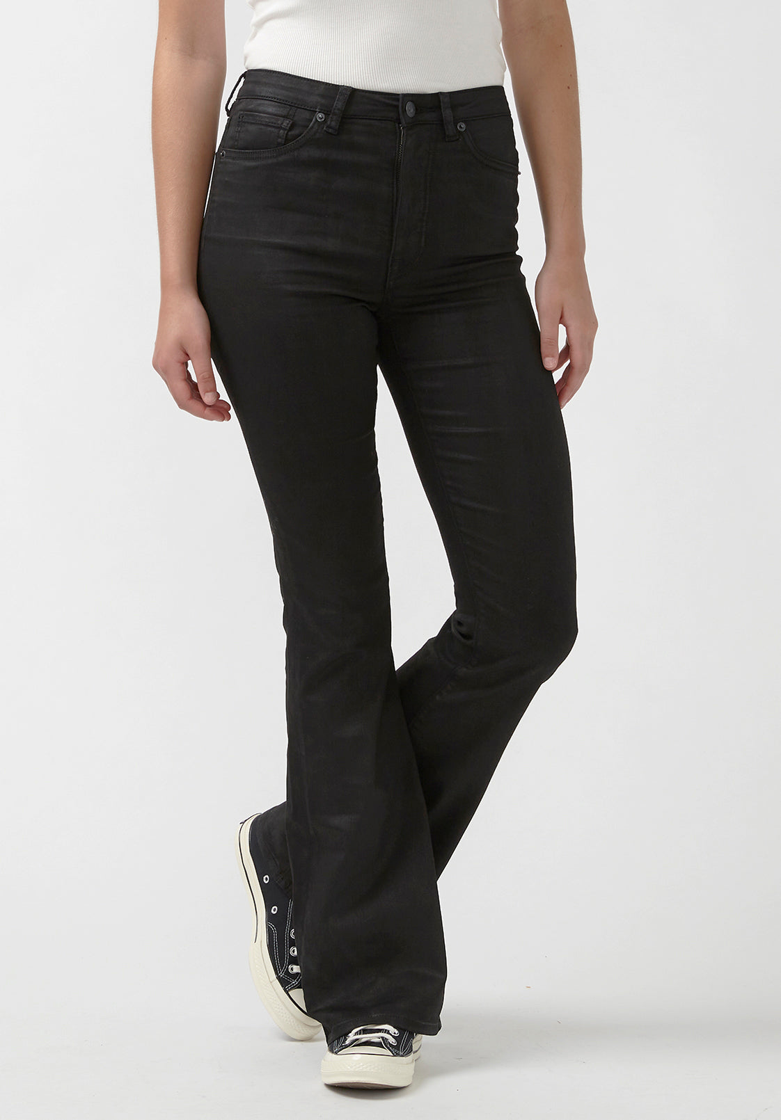 A.L.C. Women's Stretch Cotton Flare Pants - Black - Size 10