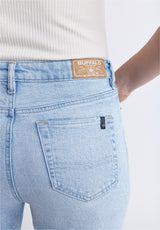 Buffalo David BittonKim Kick Crop Women's Jeans in Vintage Blue - BL15973 Color INDIGO
