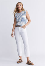 Buffalo David BittonKim Kick Crop Women's Jeans in White - BL15974 Color PURE WHITE