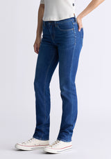Buffalo David Bitton Mid Rise Slim Carrie Women's Jeans, Contrasting Indigo - BL15999 Color INDIGO