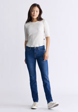 Buffalo David Bitton Mid Rise Slim Carrie Women's Jeans, Contrasting Indigo - BL15999 Color INDIGO