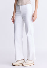 Buffalo David Bitton High Rise Wide Leg Adele Women's Soft Wash Jeans color PURE WHITE