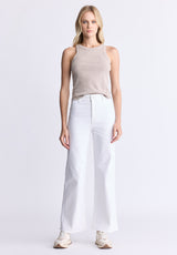 Buffalo David Bitton High Rise Wide Leg Adele Women's Soft Wash Jeans color PURE WHITE