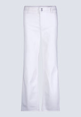 Buffalo David Bitton High Rise Wide Leg Adele Women's Soft Wash Jeans color PURE WHITE