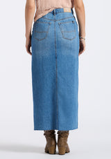 Buffalo David Bitton Mid Waist Maxi Skirt Sylvie color INDIGO