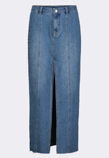 Buffalo David Bitton Mid Waist Maxi Skirt Sylvie color INDIGO