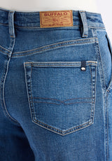 Buffalo David Bitton High Rise Wide Leg Cropped Addison Women's Jeans color INDIGO