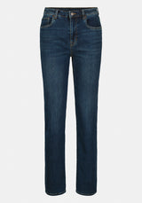 High Rise Straight Jayden Women's Jeans, Indigo Contrast - BL16062