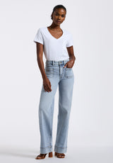 Buffalo David Bitton High Rise Wide Leg Addie Women's Jeans color INDIGO