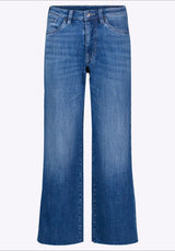 Buffalo David Bitton High Rise Wide Leg Cropped Addison Women's Jeans color INDIGO