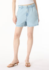 Short en denim décontracté pour femme Gaga, Bleu délavé - BL16073