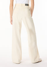 High Rise Wide Leg Addie Women's Pants, Vanilla Ice - BL16083