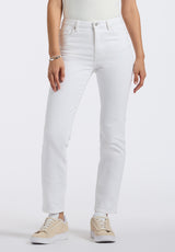 Buffalo David Bitton High Rise Straight Jayden Women's Pants color PURE WHITE