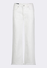 Buffalo David Bitton High Rise Wide Leg Cropped Addisson Women's Pants color PURE WHITE