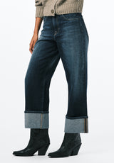 High Rise Wide Leg Cropped Addisson Women's Jeans color INDIGO