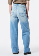 High Rise Wide Leg Alecia Women's Lightweight Jeans color INDIGO