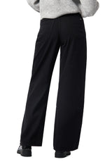 High Rise Wide Leg Alecia Women's Pants color BLACK