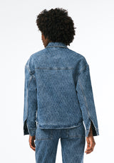 Tessa Women's Boxy Denim Jacket color INDIGO
