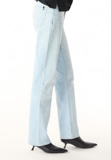 Mariah Women’s Mid Rise Straight Jeans, Light Vintage Wash - BL16206
