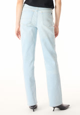 Mariah Women’s Mid Rise Straight Jeans, Light Vintage Wash - BL16206