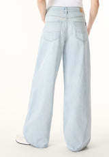 Amelia Women’s Mid Rise Wide Leg Jeans, Bleached Down - BL16209