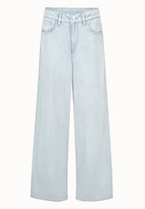 Amelia Women’s Mid Rise Wide Leg Jeans, Bleached Down - BL16209