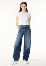 Bella Women’s Baggy Fit Jeans, Sanded Wash - BL16213