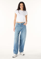 Bella Women’s Baggy Fit Jeans, Light Blue Wash - BL16215