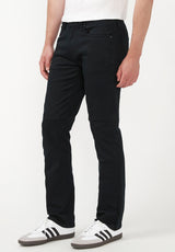 Pantalon droit en twill pour homme Straight Six, noir - BM16083