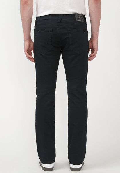 Pantalon droit en twill pour homme Straight Six, noir - BM16083