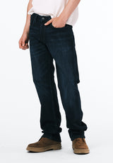 Jean décontracté pour homme Relaxed Straight Driven, indigo authentique - BM22137