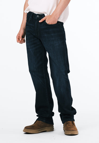 Jean décontracté pour homme Relaxed Straight Driven, indigo authentique - BM22137