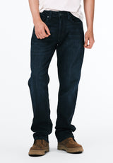 Jean décontracté pour homme Relaxed Straight Driven, indigo authentique - BM22137