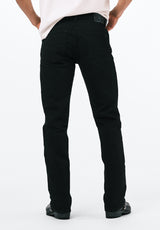 Straight Six Men's Jeans in Crinkled Black - BM22632