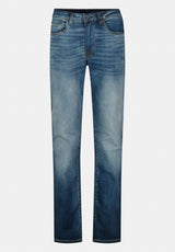 Relaxed Straight Driven Men's Jeans in Sanded Blue - BM22641