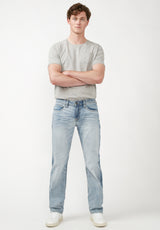 Jean droit pour homme Straight Six, indigo délavé - BM22762